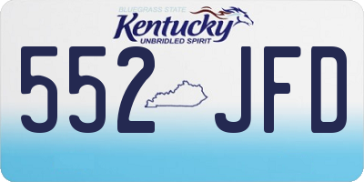 KY license plate 552JFD