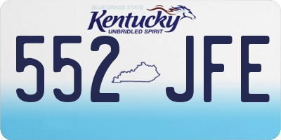 KY license plate 552JFE