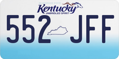 KY license plate 552JFF