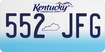 KY license plate 552JFG