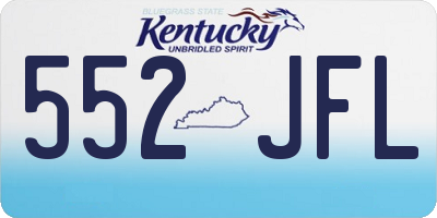 KY license plate 552JFL
