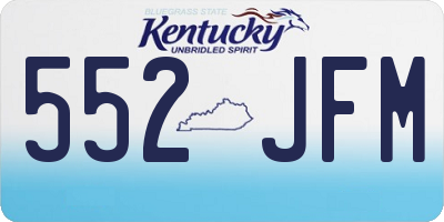 KY license plate 552JFM