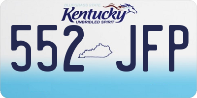 KY license plate 552JFP