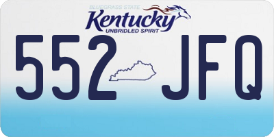 KY license plate 552JFQ