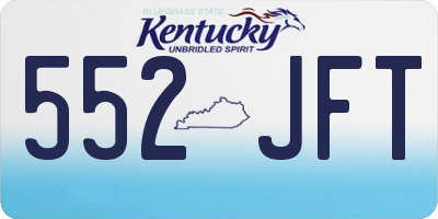 KY license plate 552JFT