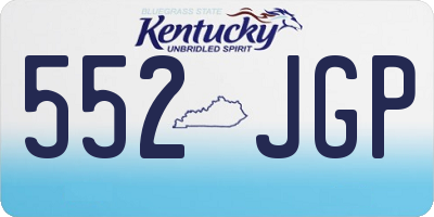 KY license plate 552JGP