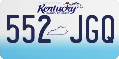 KY license plate 552JGQ