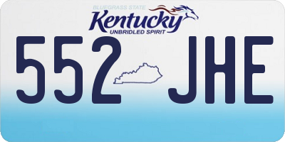 KY license plate 552JHE