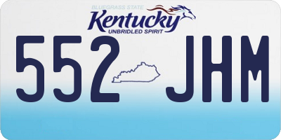 KY license plate 552JHM