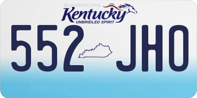 KY license plate 552JHO