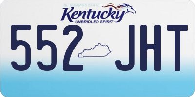 KY license plate 552JHT