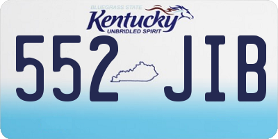 KY license plate 552JIB