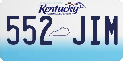 KY license plate 552JIM