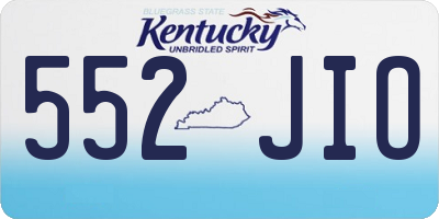 KY license plate 552JIO