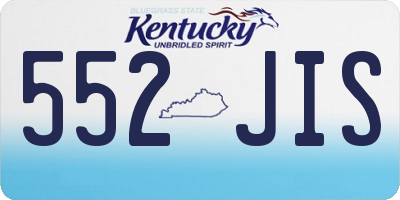 KY license plate 552JIS