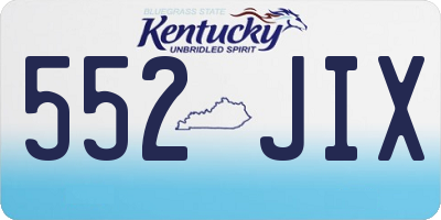 KY license plate 552JIX