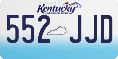 KY license plate 552JJD