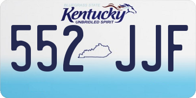 KY license plate 552JJF