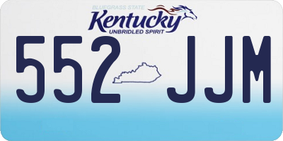 KY license plate 552JJM