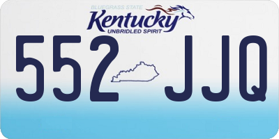 KY license plate 552JJQ