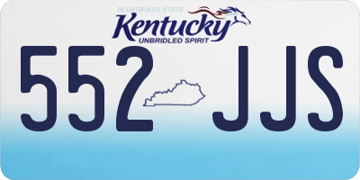 KY license plate 552JJS