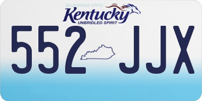 KY license plate 552JJX