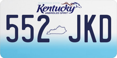 KY license plate 552JKD