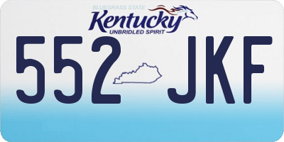 KY license plate 552JKF
