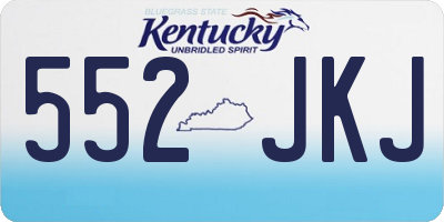 KY license plate 552JKJ