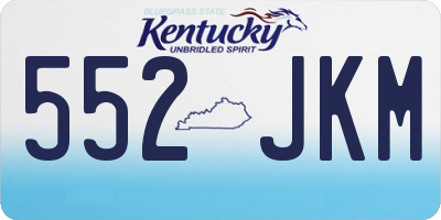 KY license plate 552JKM