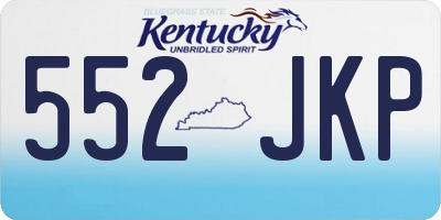 KY license plate 552JKP