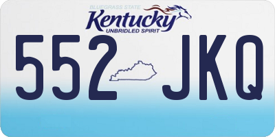 KY license plate 552JKQ