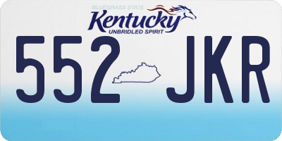KY license plate 552JKR