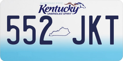 KY license plate 552JKT