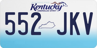 KY license plate 552JKV