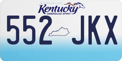 KY license plate 552JKX