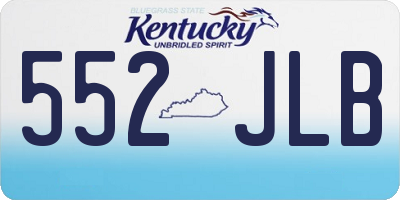 KY license plate 552JLB
