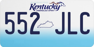 KY license plate 552JLC