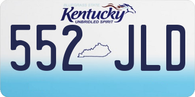 KY license plate 552JLD