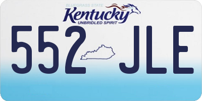 KY license plate 552JLE