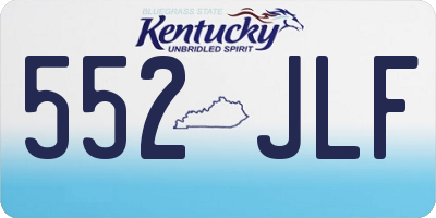 KY license plate 552JLF