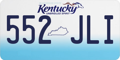 KY license plate 552JLI