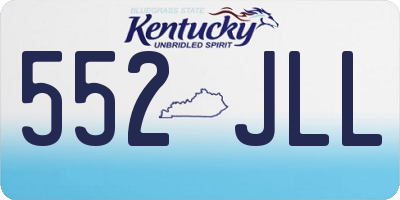 KY license plate 552JLL