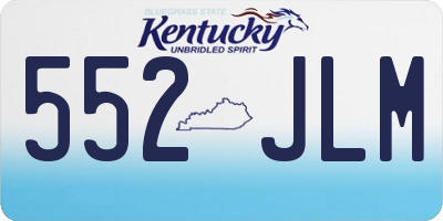 KY license plate 552JLM
