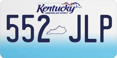 KY license plate 552JLP