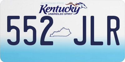 KY license plate 552JLR