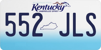 KY license plate 552JLS
