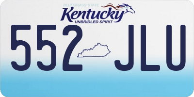 KY license plate 552JLU