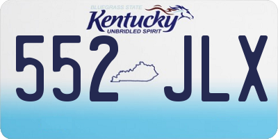 KY license plate 552JLX