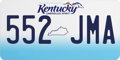 KY license plate 552JMA